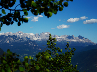 Vista sulle montagne in primavera