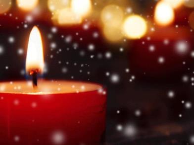 A lit candle